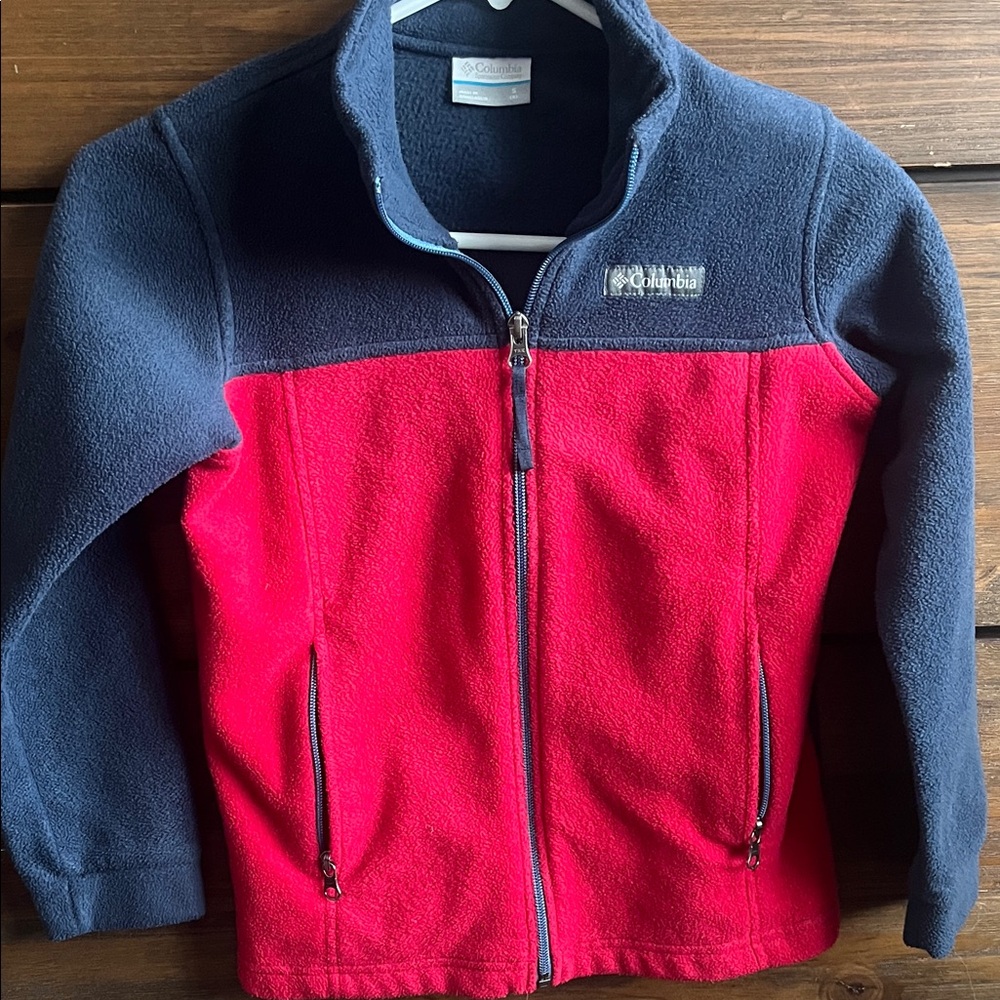 Columbia Kids Red and Blue Fleece Jacket